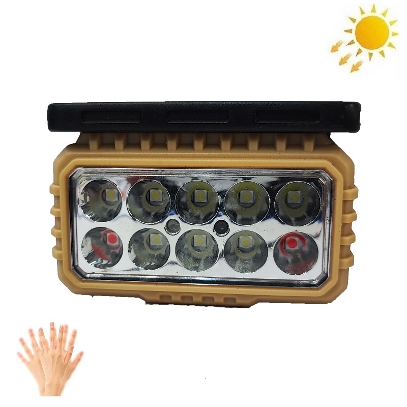 چراغ پیشانی سنسور دار ده لامپه خورشیدی مدل LY-806S